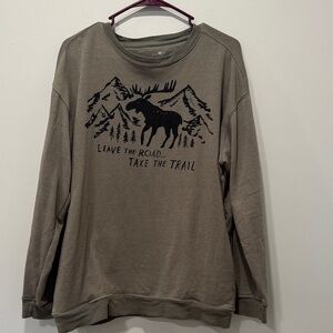 Natural Life Green crew neck